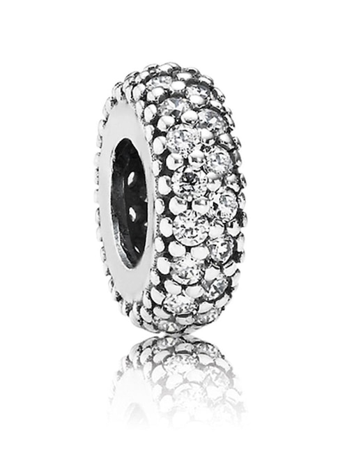 Charm redondo Pandora de plata P 925 zirconia cúbica