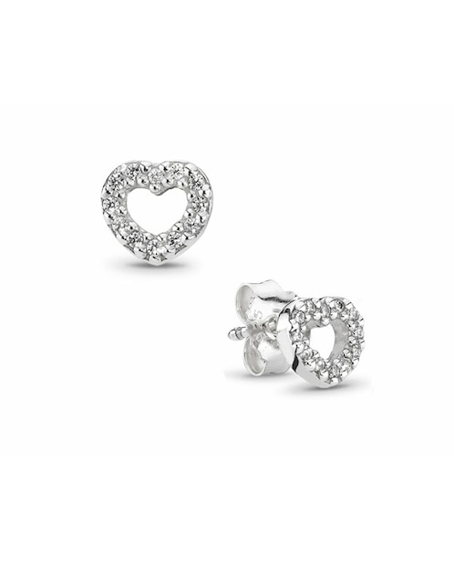 Imagen de producto Aretes Pandora de plata P 925 con acabado brillante circonita