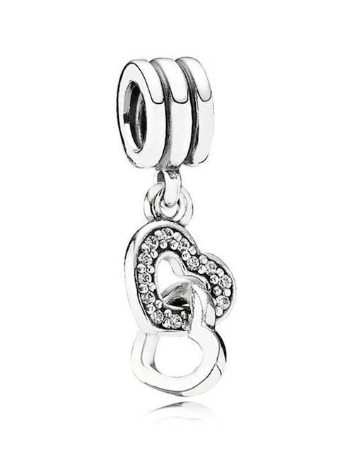Charm de corazón de plata P 925 zirconia cúbica 1