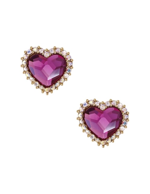 Aretes de corazón Mossimo con acabado pavé cristal