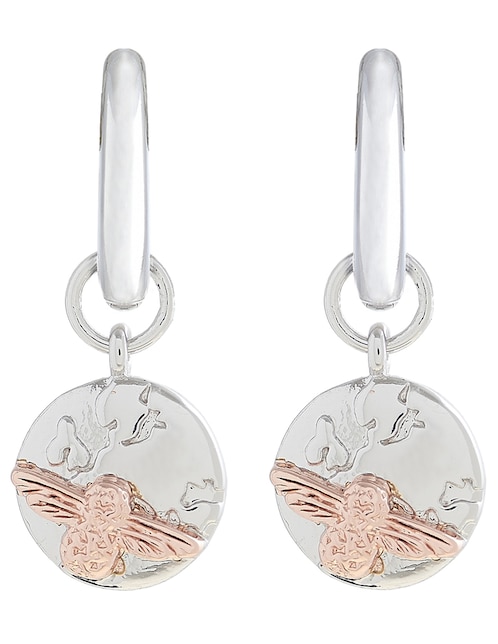 Aretes Olivia Burton de plata con acabado baño de oro rosa cristal