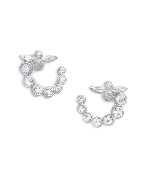 Arracadas Olivia Burton de plata con acabado plateado cristal