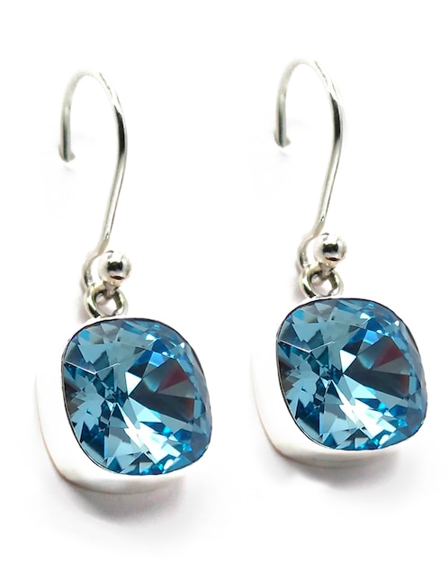 Aretes de plata P 925 con acabado pavé cristal 1