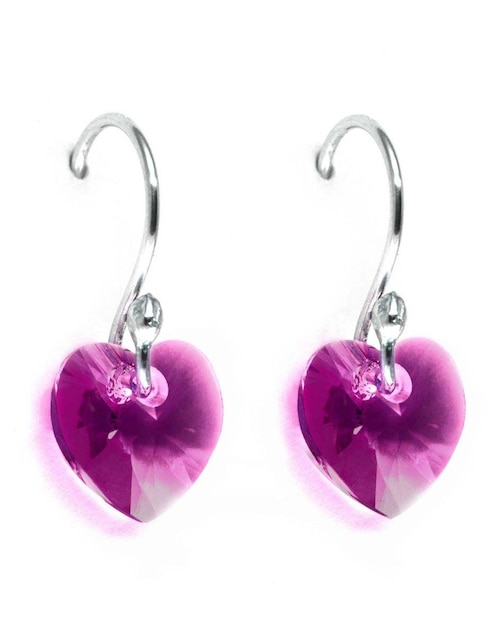 Aretes Zvezda de plata con acabado pavé cristal
