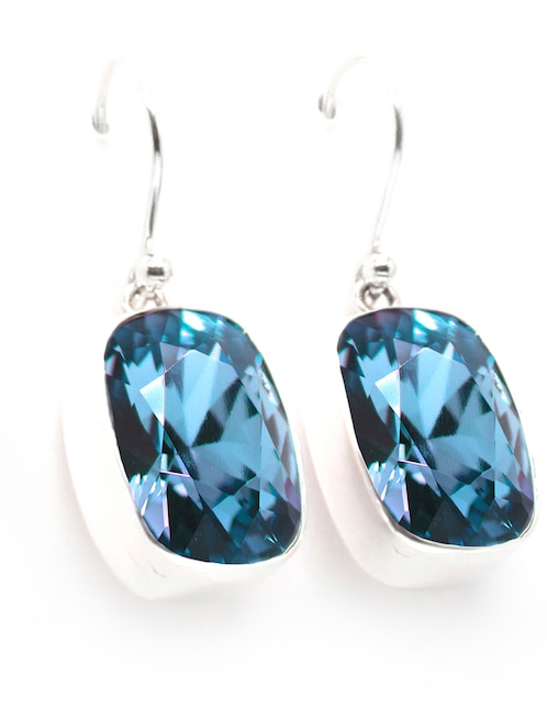 Aretes Zvezda de plata con acabado pavé cristal