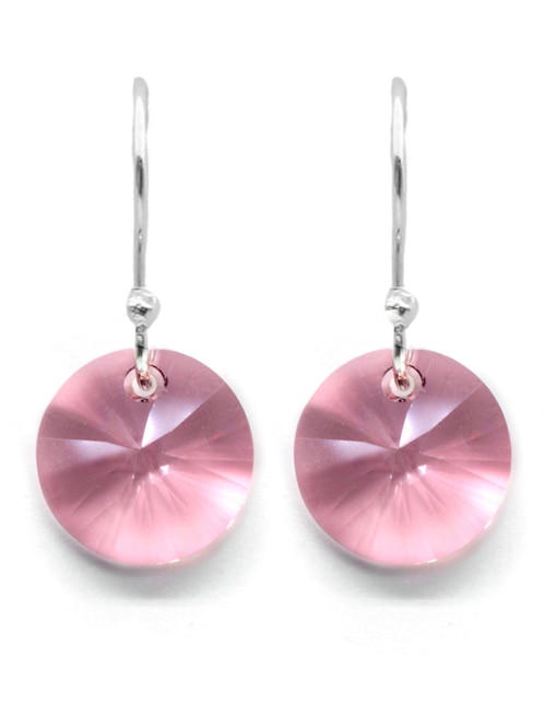 Aretes Zvezda de plata con acabado brillante cristal