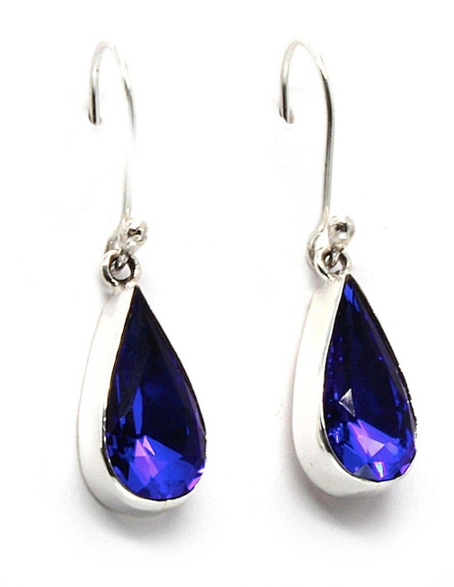 Aretes Zvezda de plata con acabado pavé cristal