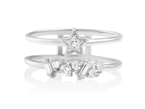 Anillo de estrella pavé 1