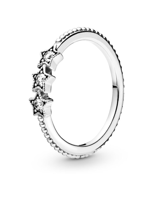 Anillo de estrella Pandora P 925 de plata diamante pavé