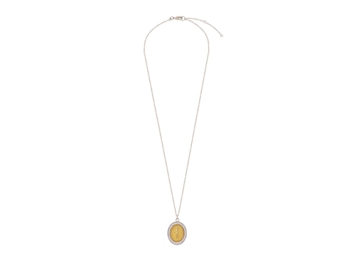 Dije circular Artre de plata zirconia
