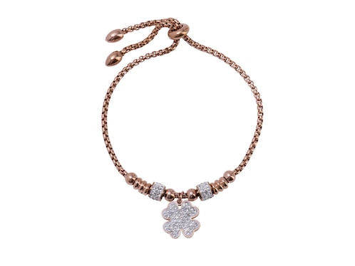 Pulsera con acabado baño de oro rosa 1