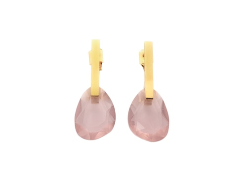 Aretes con acabado brillante cristal 1