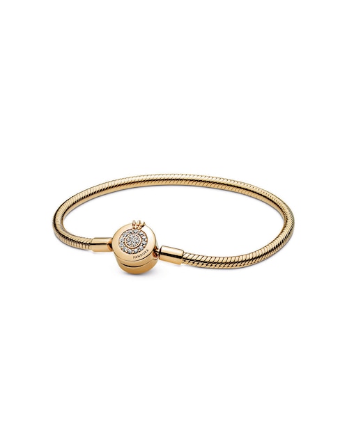 Brazalete Pandora de plata Moments con acabado baño de oro