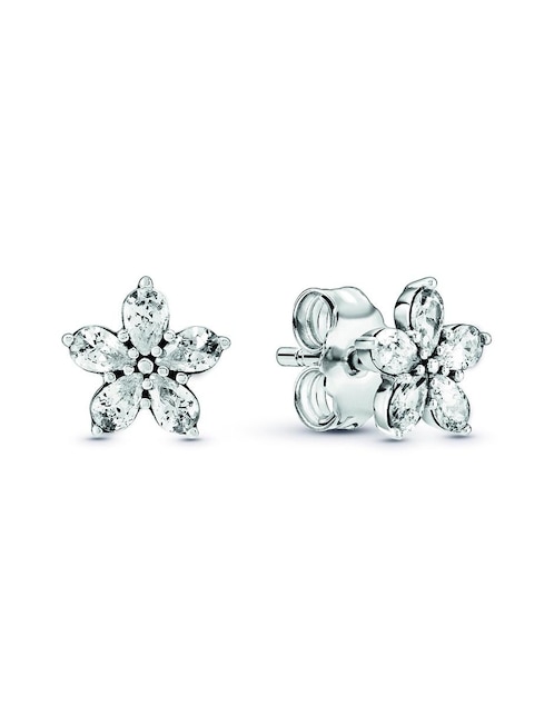 Aretes de plata P925 Pandora Snowflake sterling zirconia