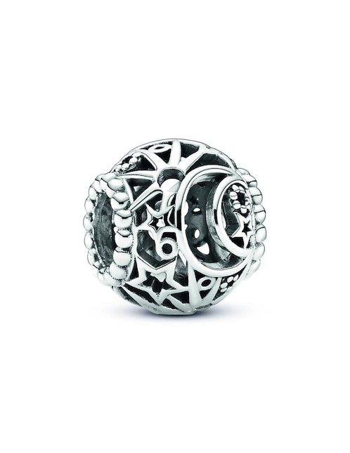 Charm redondo Pandora de plata P 925