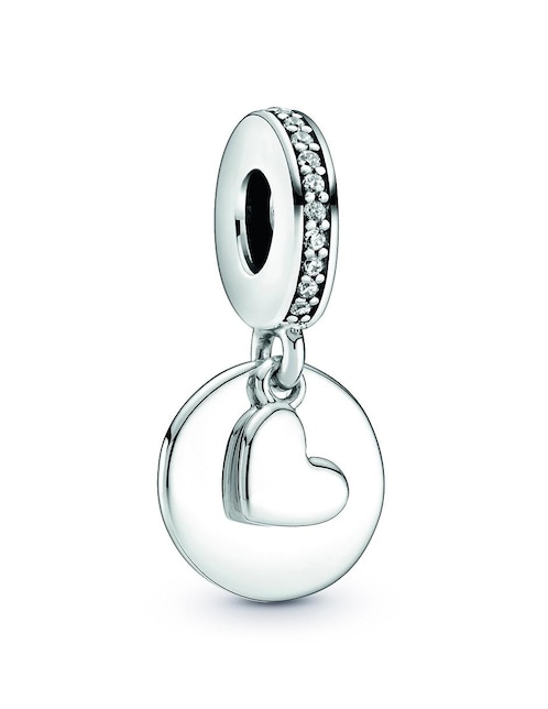 Dije de corazón de plata P 925 zirconia cúbica
