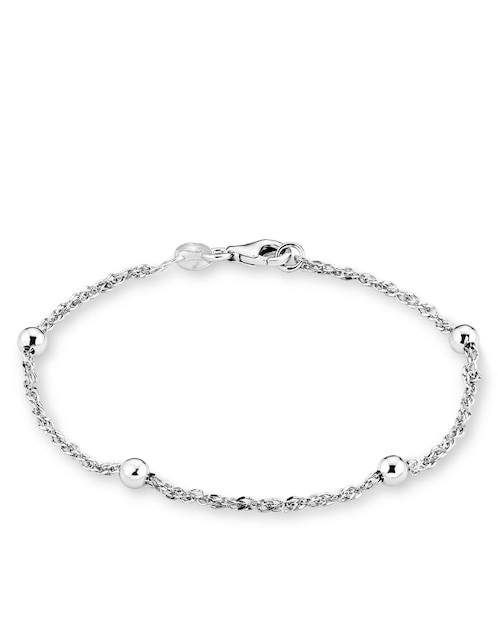Imagen de producto Pulsera de plata con acabado baño rodio