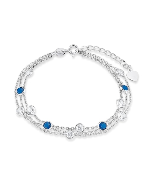 Pulsera de plata P925 Amor zirconia
