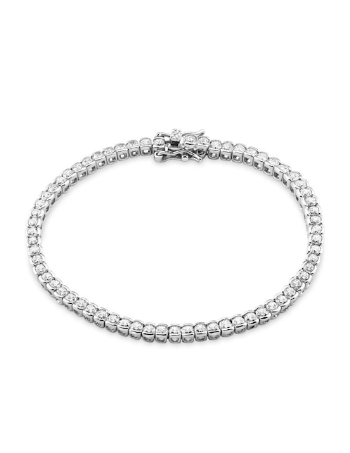 Pulsera de plata P925 Amor zirconia