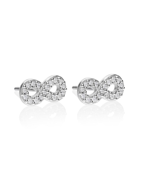 Aretes Anamora Por Tanya Moss de plata con acabado plateado