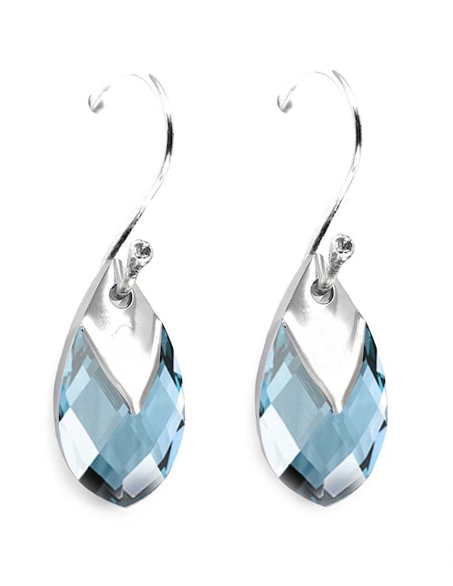 Aretes Zvezda de plata con acabado pavé cristal