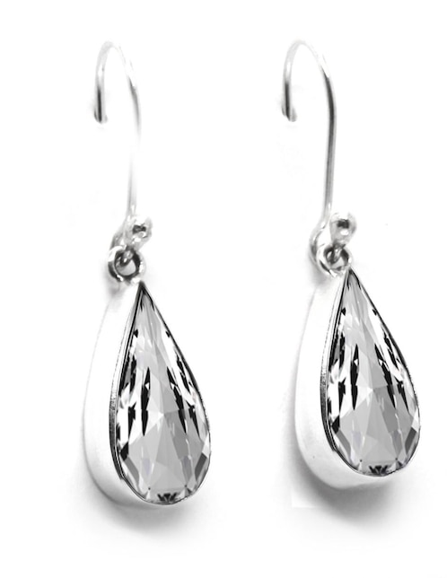 Aretes Zvezda de plata con acabado pavé cristal