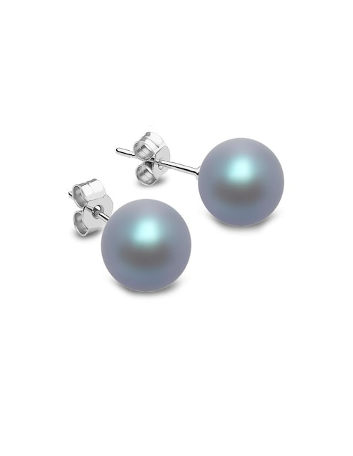 Broqueles Zvezda de plata con acabado lustre perla