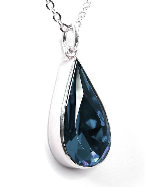 Collar Zvezda Gota de plata P 925