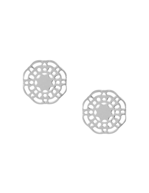 Broqueles de plata con acabado brillante