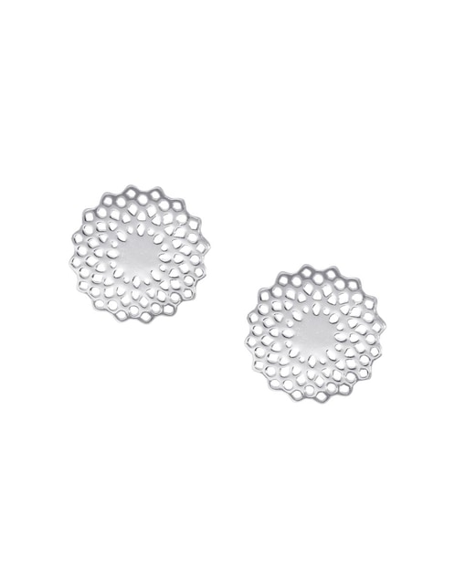 Broqueles de plata con acabado brillante