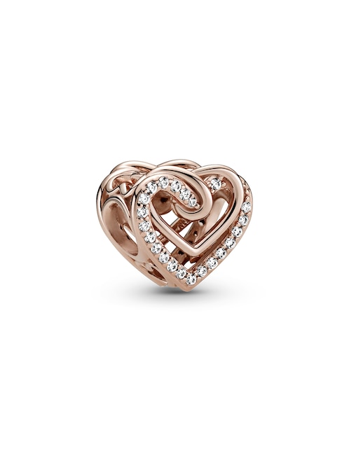 Charm de corazón Pandora 14 K zirconia cúbica