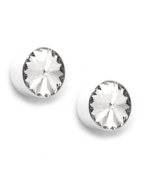 Broqueles Zvezda de plata con acabado pavé cristal