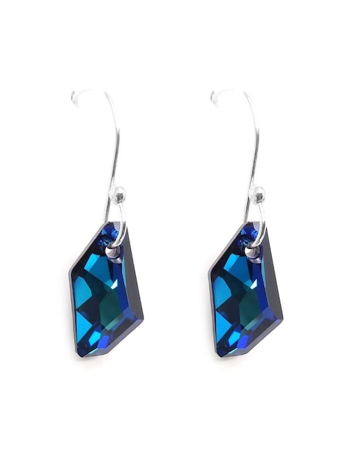 Aretes Zvezda de plata con acabado pavé cristal