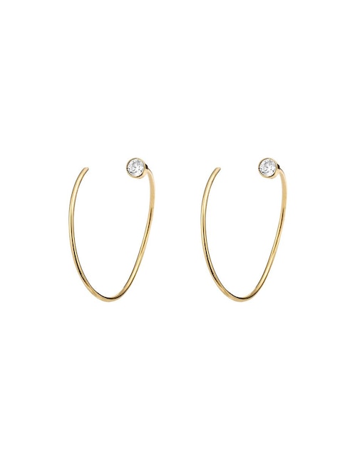 Aretes con acabado brillante cristal