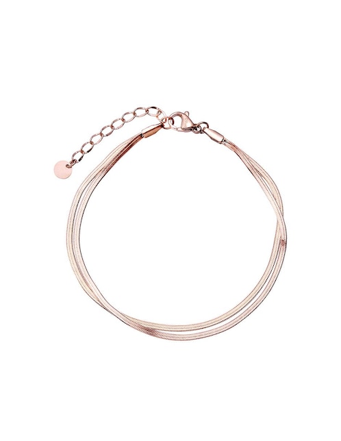Pulsera con acabado baño de oro rosa Pulsera con acabado baño de oro rosa