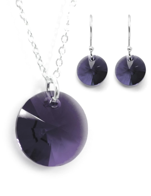 Set de plata P 925 cristal 1