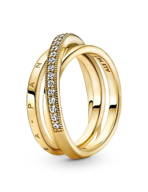 Anillo de moño diamante pavé 1