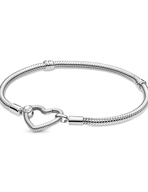 Brazalete Pandora de plata Moments con acabado pulido