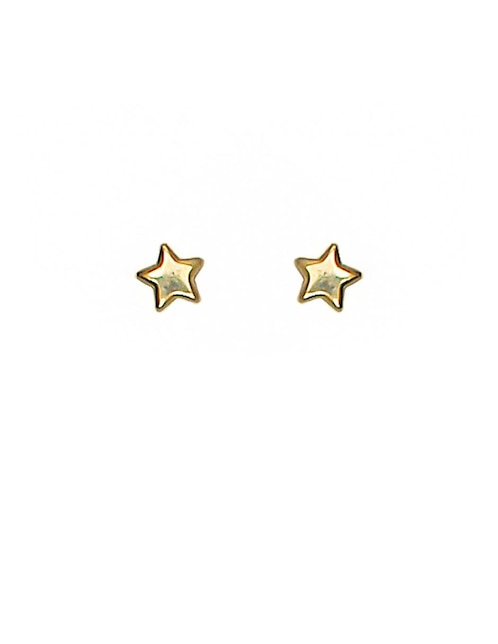 Broqueles de oro con acabado brillante