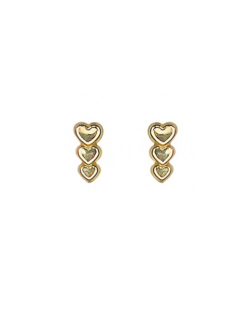 Aretes de oro 10 K con acabado brillante 1