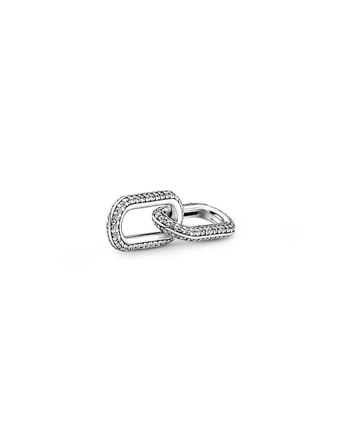 Dije rectangular de plata P 925 zirconia cúbica