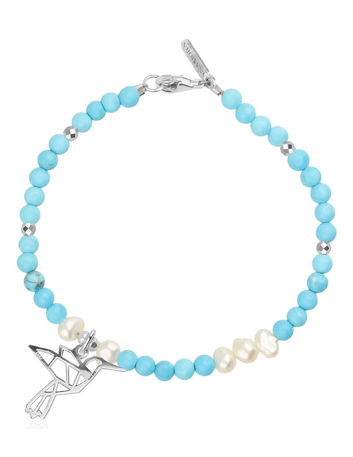 Pulsera Anamora Por Tanya Moss de plata con acabado lustre