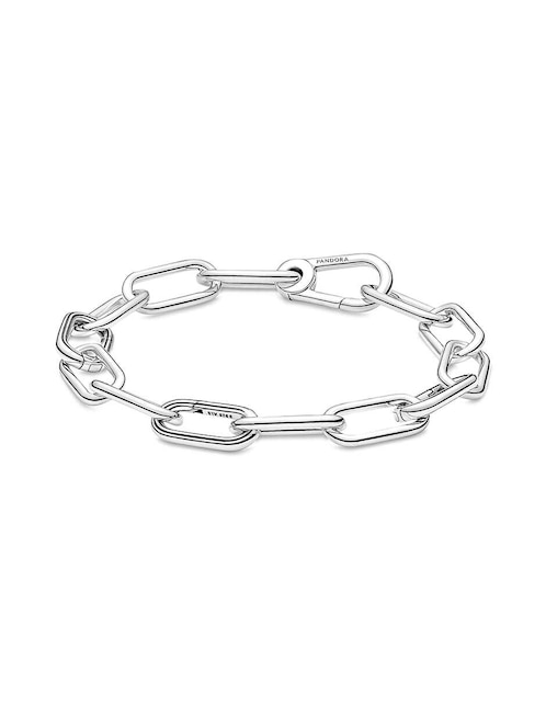 Brazalete Pandora de plata con acabado pulido