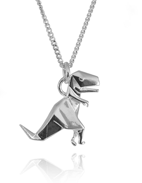 Dije de dinosaurio de plata 1