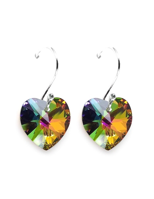 Aretes Zvezda de plata con acabado brillante