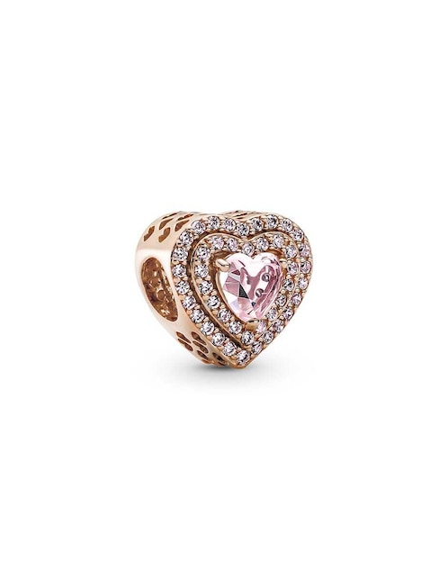 Colgante de corazón Pandora de plata zirconia cúbica