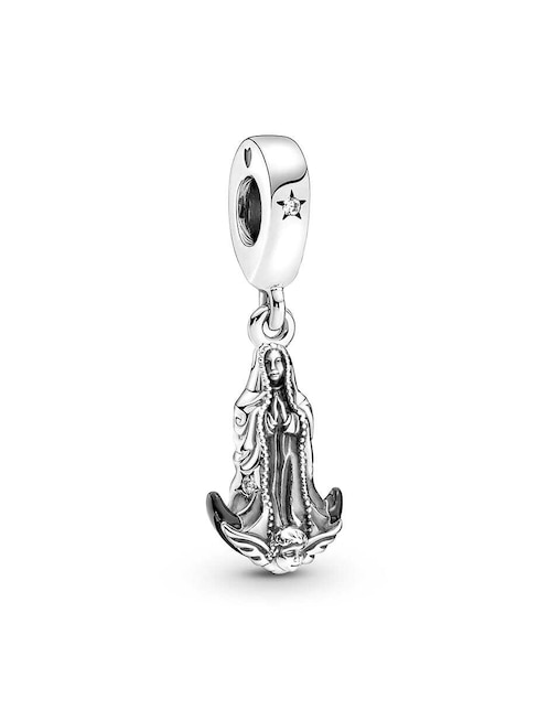 Charm Pandora virgen de guadalupe de plata P 925 zirconia cúbica