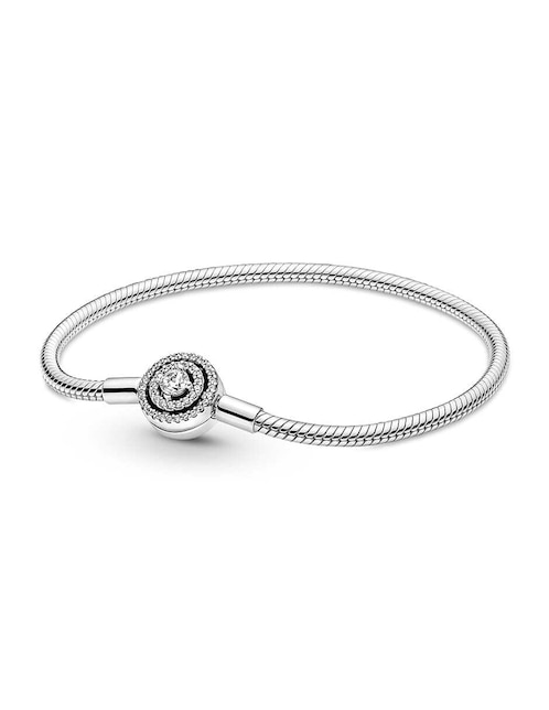 Brazalete de plata con acabado pavé 1