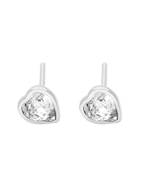 Broqueles de corazón con acabado brillante cristal 1