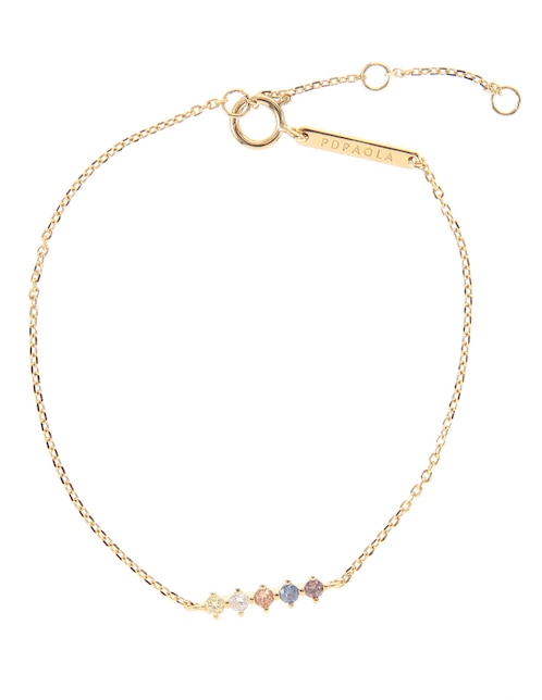 Pulsera P D Paola Sage de plata P925 con acabado baño de oro